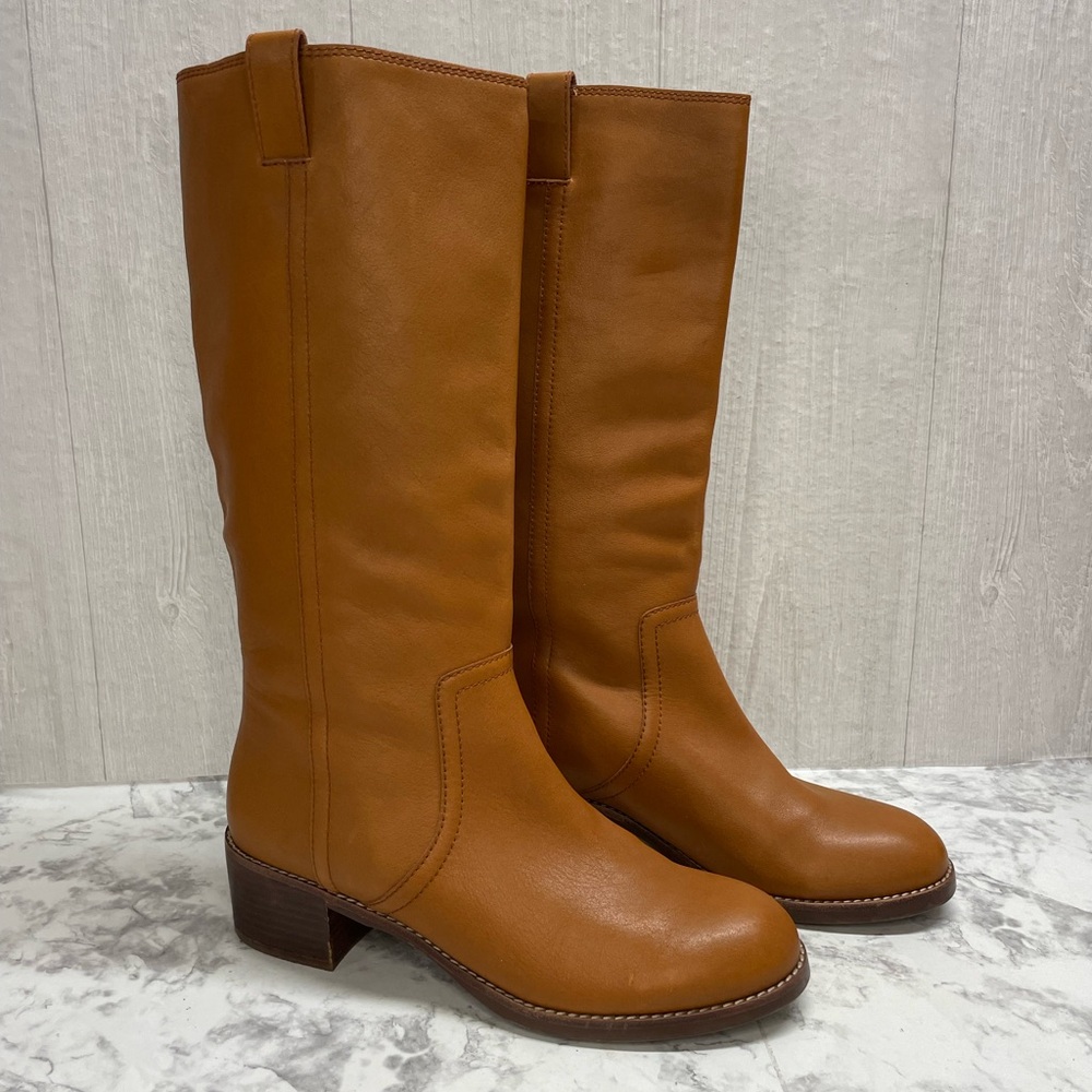 Madewell Allie Leather Boots Womens Size 11 Boot with Extended Calf knee high